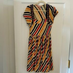 PLENTY BY TRACY REECE RAINBOW MIDI DRESS SIZE MEDIUM